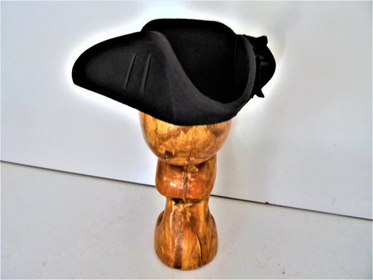 Authentically Recreated Wool Felt Revolutionary War Felt Cocked or Tricorn Hat