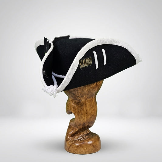 Revolutionary War Military Fur Felt Cocked Hat With Hand Sewn White Worsted Wool Binding