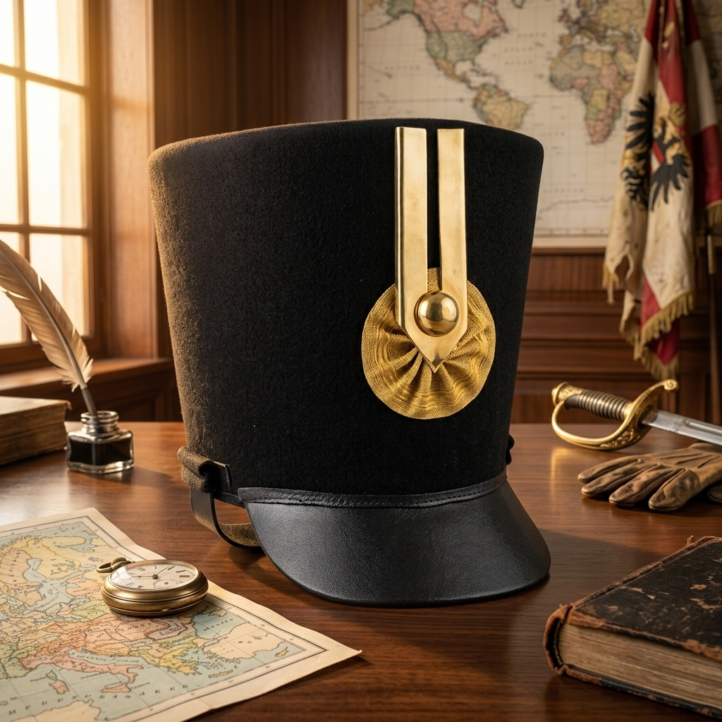 Austrian Napoleonic Infantry Shako Hat – Premium Handcrafted Historical Replica