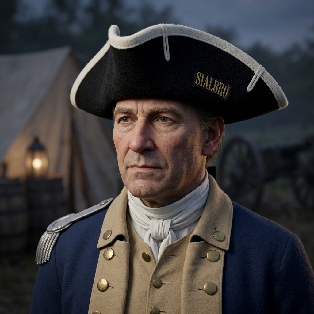 Revolutionary War Military Fur Felt Cocked Hat With Hand Sewn White Worsted Wool Binding