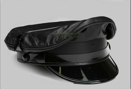 Finest Soft Ethically Sourced Real Leather Biker Muir Cap Hat – Handmade Classic Style