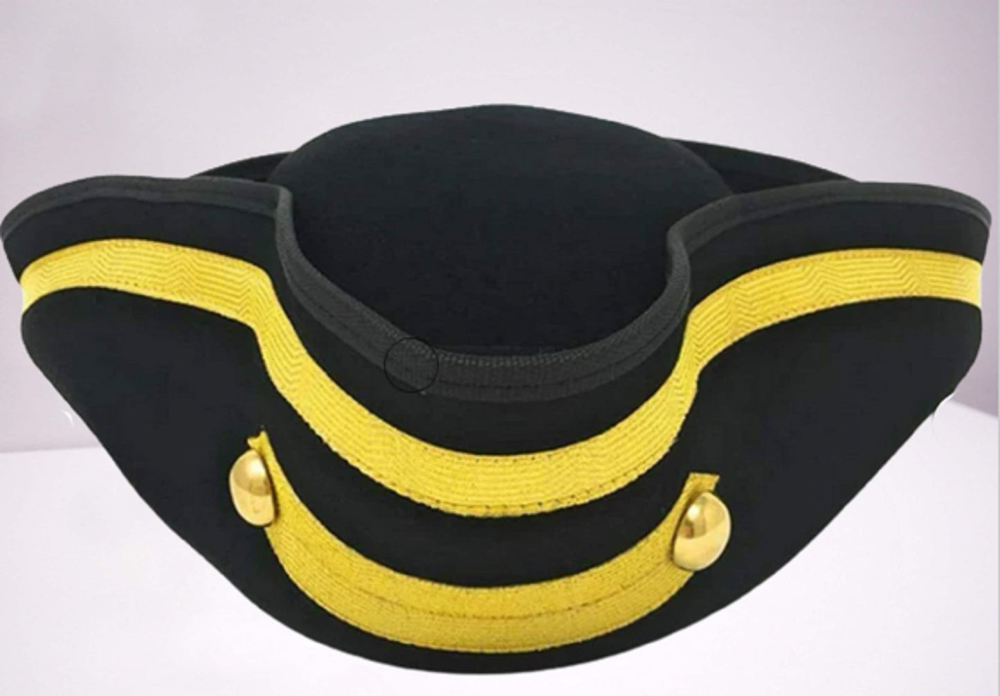 The TRICORNE 18th CENTURY Army Military Tricorn Hat 100% Wool Felt hat Hand Made