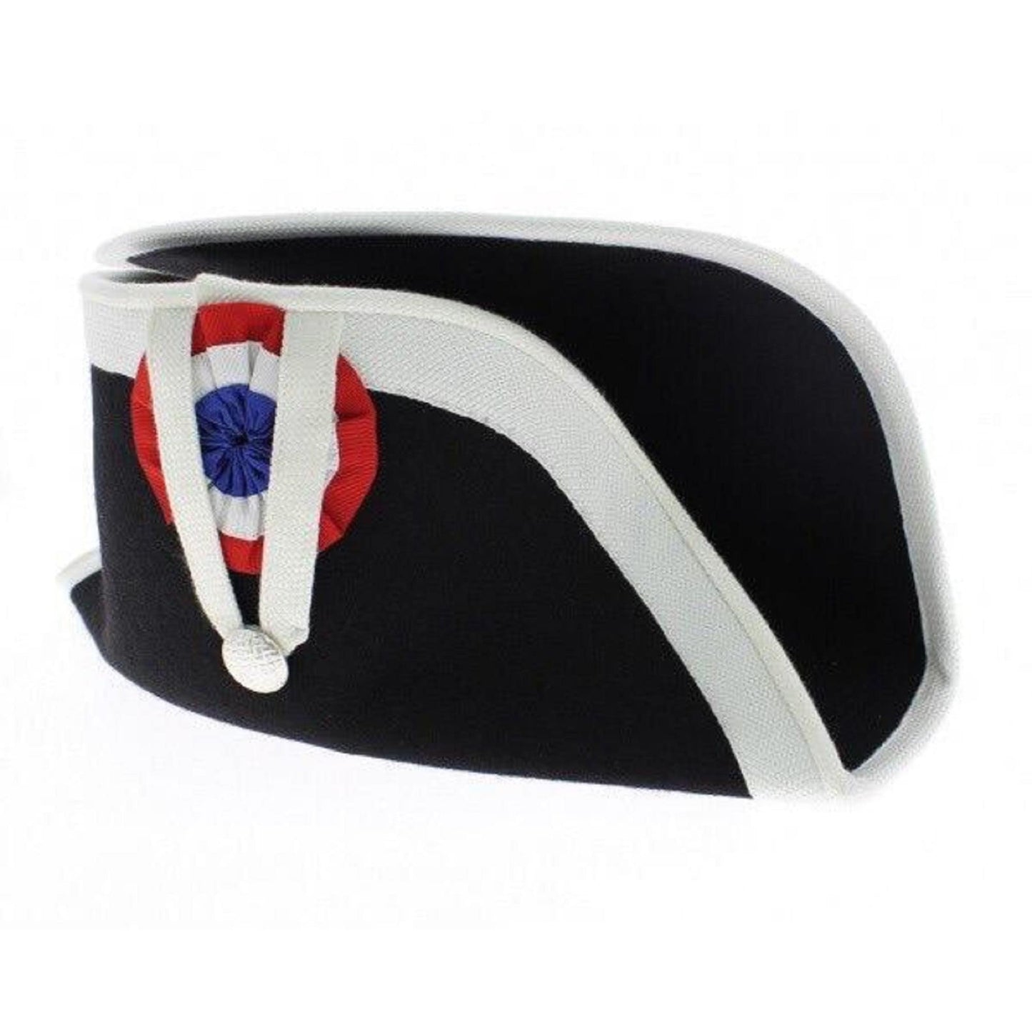 Bicorne Hat: Gendarme Cocked Hat with Silver Trim