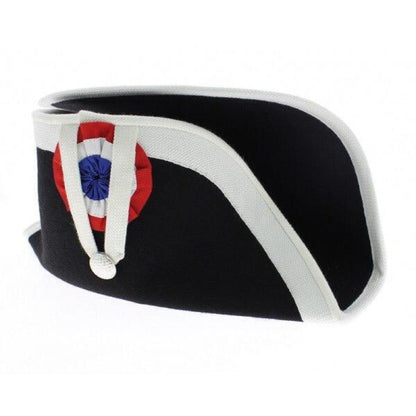Bicorne Hat: Gendarme Cocked Hat with Silver Trim