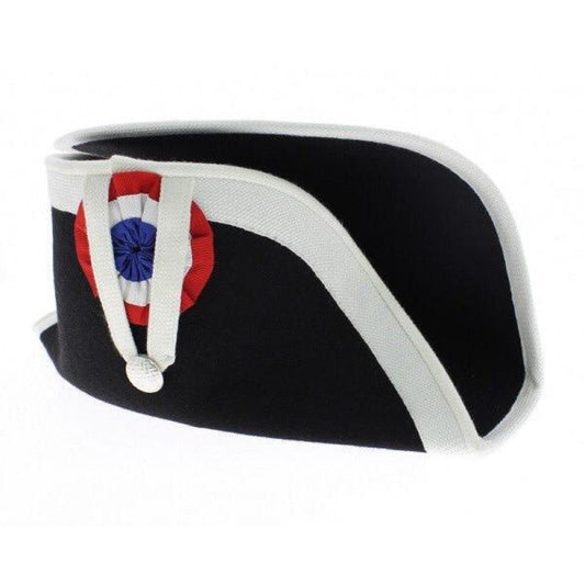 Bicorne Hat: Gendarme Cocked Hat with Silver Trim