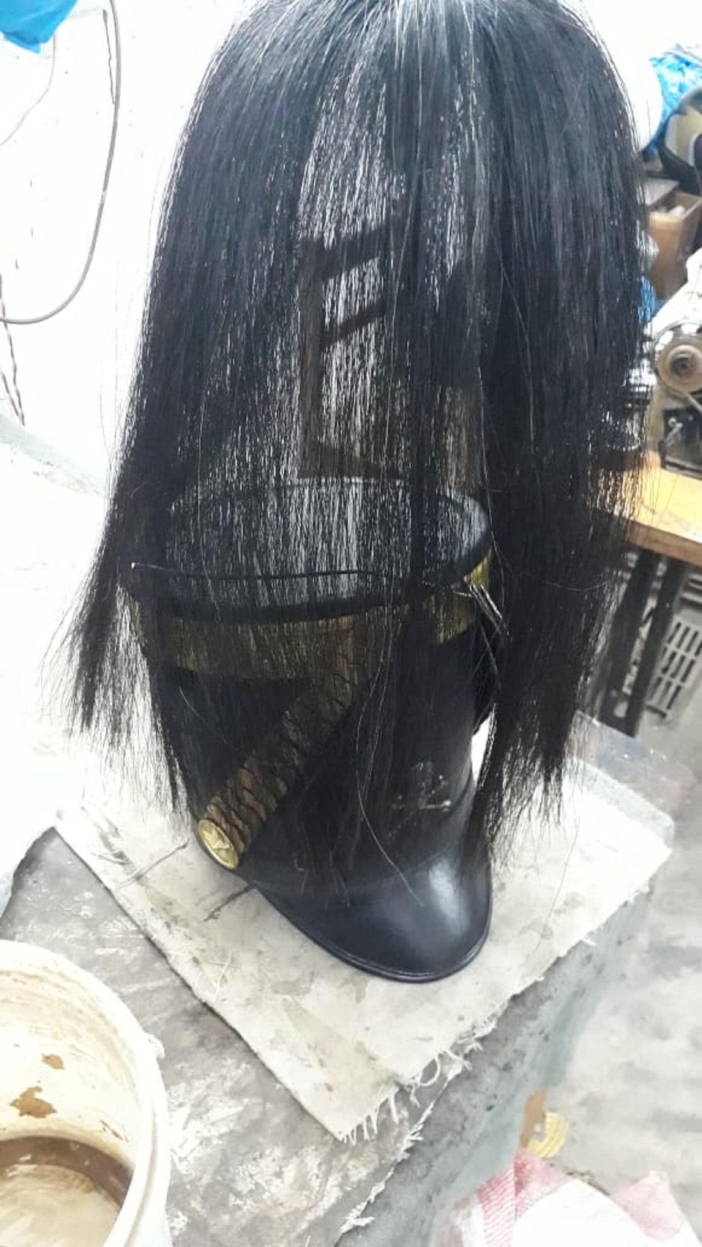 French Napoleonic Shako Helmet – Faux Horsehair Plume Replica, Animal Friendly