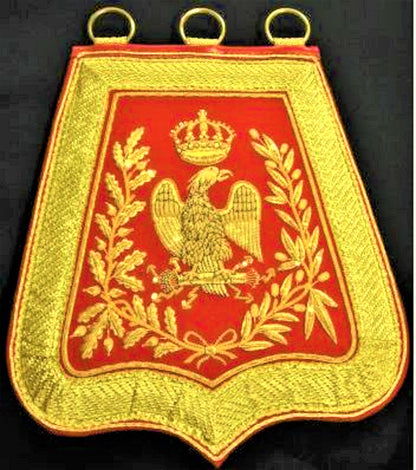 french nepoleon Officer's sabretache, light cavalry type