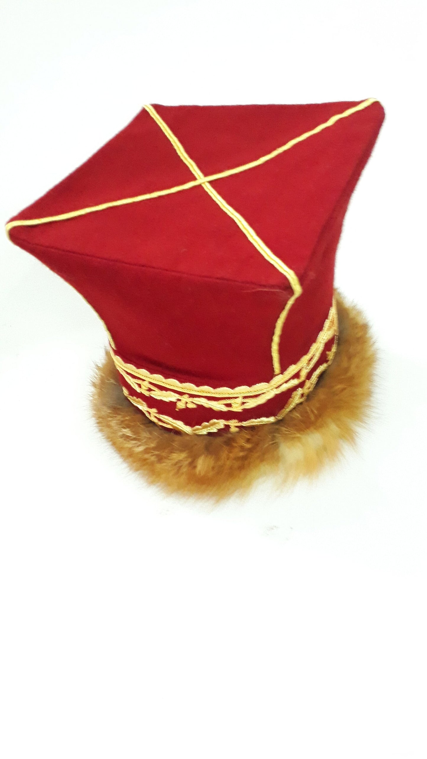 French Napoleonic Hat – Confederacy Headwear for Senior Hussar Officer, Faux Fur Replica