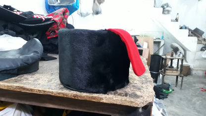British Military Busby Hat – Faux Rabbit Fur Replica, Animal Friendly