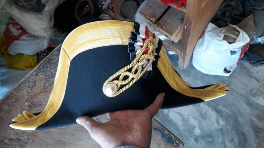 PRUSSIAN ADMIRAL’S Bicorn Hat - Revolutionary War Inspired Headwear