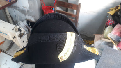 Napoleonic British Royal Navy Military Officer Bicorn Hat