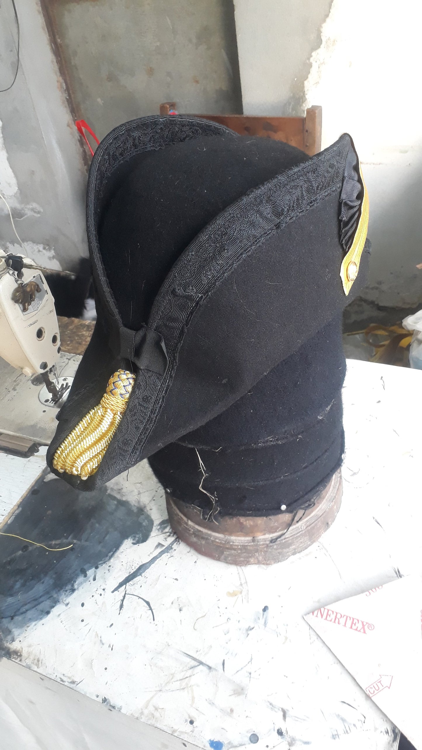 Napoleonic British Royal Navy Military Officer Bicorn Hat