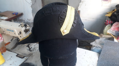 Napoleonic British Royal Navy Military Officer Bicorn Hat