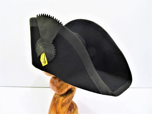 Royal Navy Bicorne with Black and Gold Trim - British Cocked Hat - Admiral Bicorne