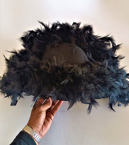 French Napoleonic General Bicorn Hat – Handcrafted Gold Bullion & Feather Trimmed
