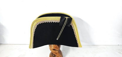 1805 Royal Navy Admiral Hat - Classic Naval Uniform Bicorn Cap for Reenactments