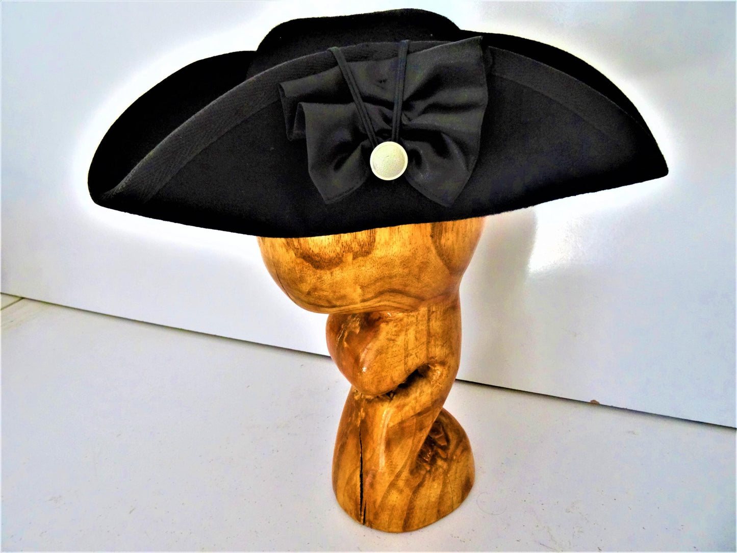 Authentically Recreated Wool Felt Revolutionary War Felt Cocked or Tricorn Hat