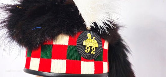 92nd Gordon Highlanders 1815 feather Bonnet Hat Reproduction