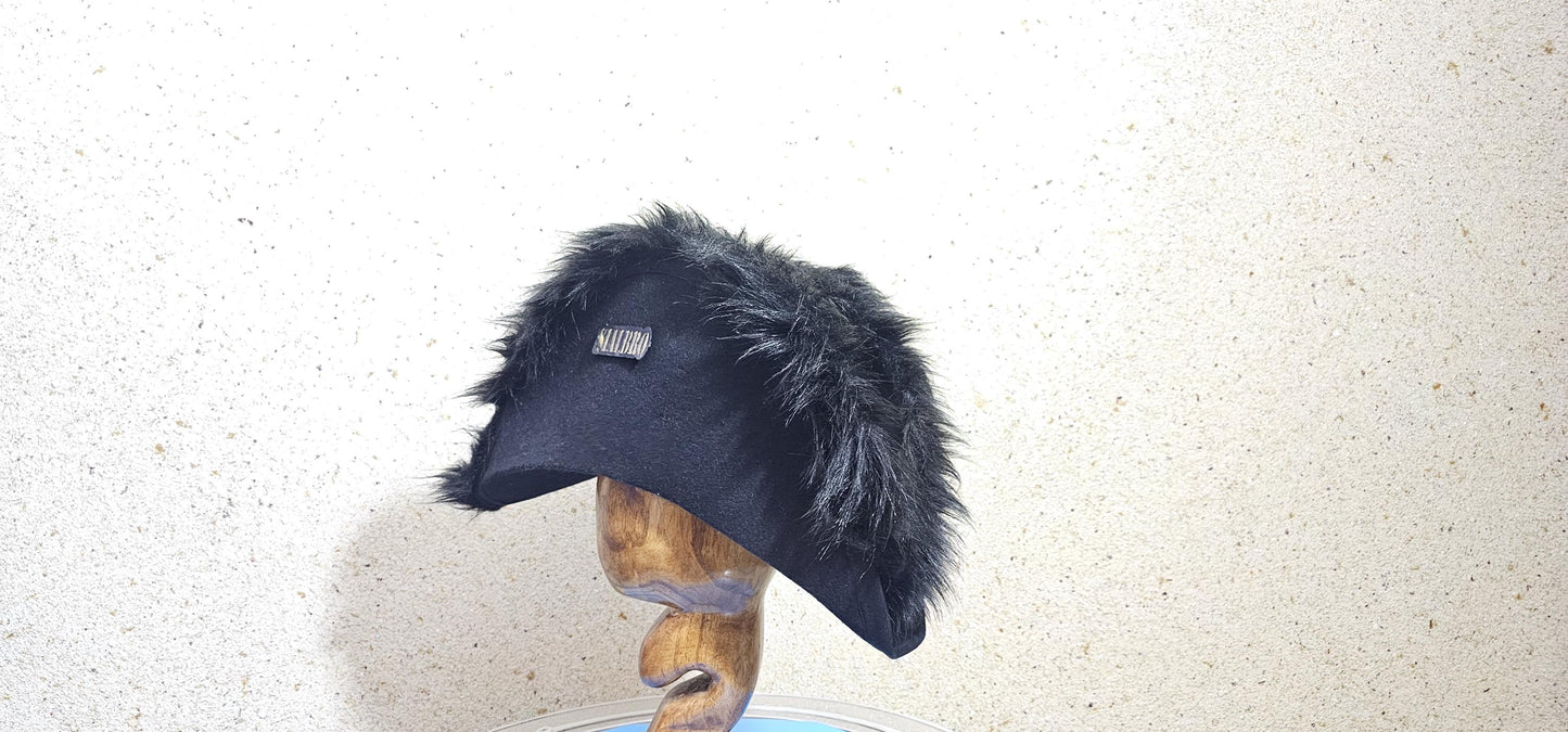 Napoleonic 17th–18th Century British & French Officer Bicorn Hat – Handmade Historical Military Replica