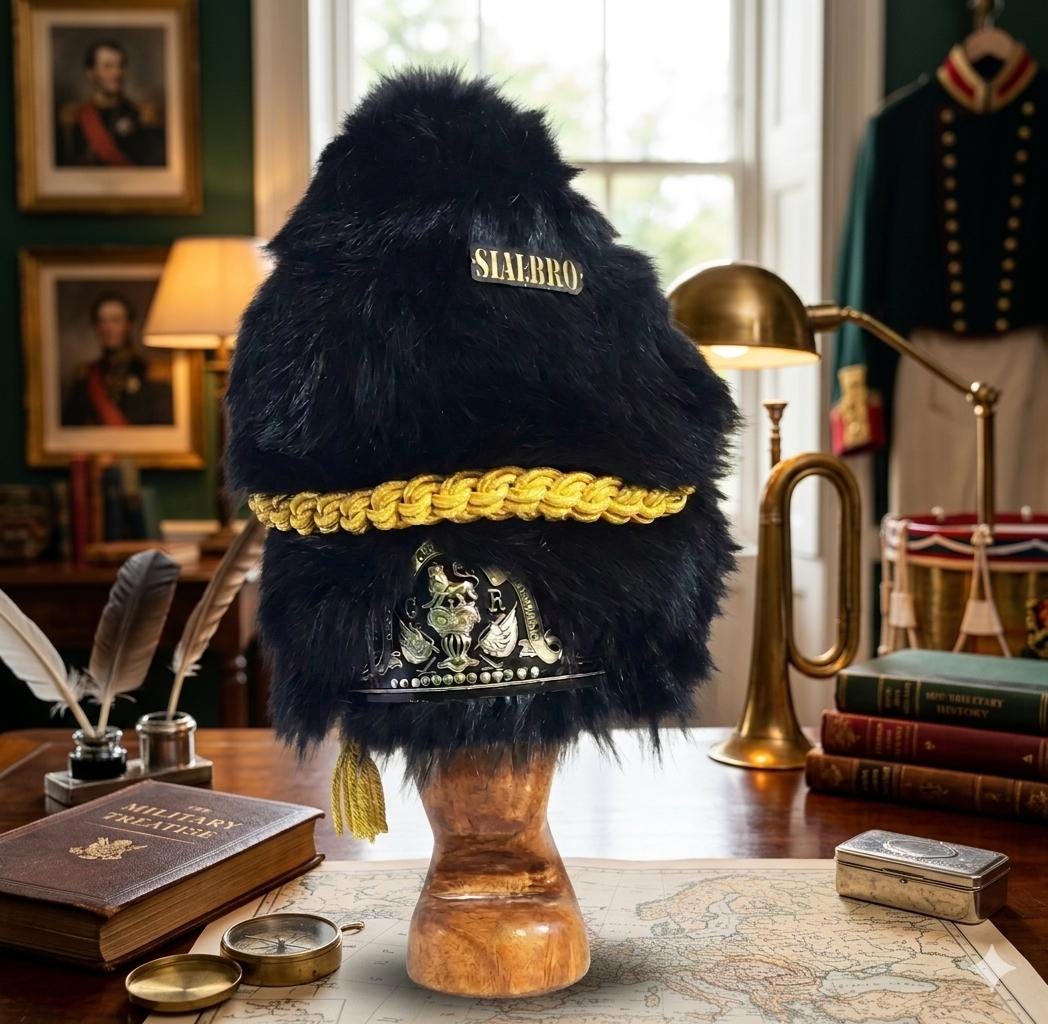 British Drummers shako hat golden cord