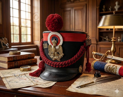 French Napoleonic Shako Helmet: 1st Empire Officer's Edition