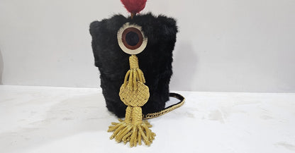 British 11th Hussars Busby with red and white hackle